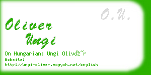 oliver ungi business card